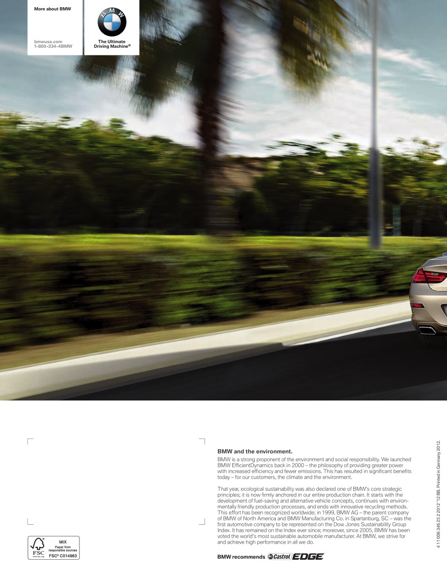 2013 BMW 6-Series Brochure Page 3